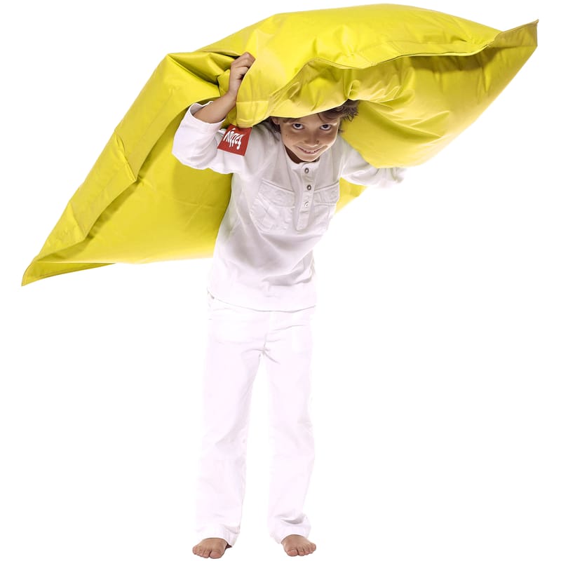 Mobilier - Compléments d\'ameublement - Pouf enfant Junior tissu jaune / Nylon - 130 x 100 cm - Fatboy - Jaune - Tissu