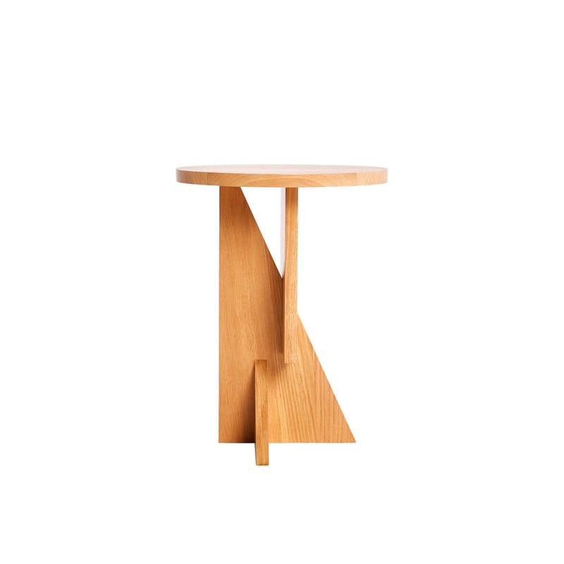Mobilier - Tables basses - Table d\'appoint Totem bois naturel / Chêne - Ø 36 x H 48 cm - Axel Chay - Chêne - Chêne massif