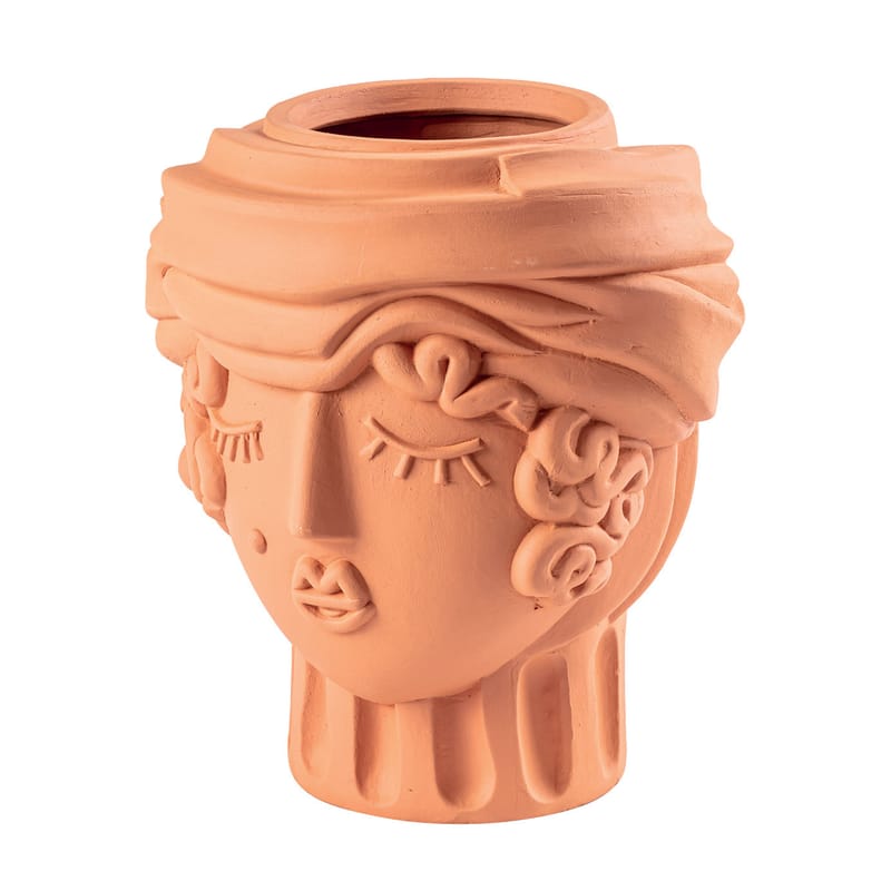 Décoration - Vases - Vase Magna Graecia - Woman céramique orange / H 33 cm - Terre cuite - Seletti - Terracotta - Terre cuite
