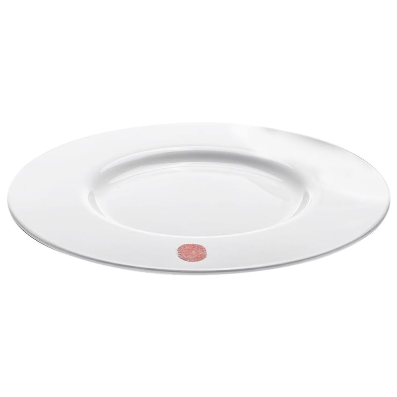 Table et cuisine - Assiettes - Assiette I.D.Ish by D\'O Summer plastique blanc - Kartell - Blanc / Empreinte blanc cassé - Mélamine