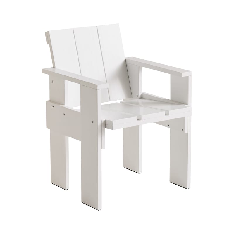 Mobilier - Chaises, fauteuils de salle à manger - Fauteuil de repas Crate Outdoor bois blanc / Gerrit Rietveld, 1934 - Hay - Blanc - Pin massif