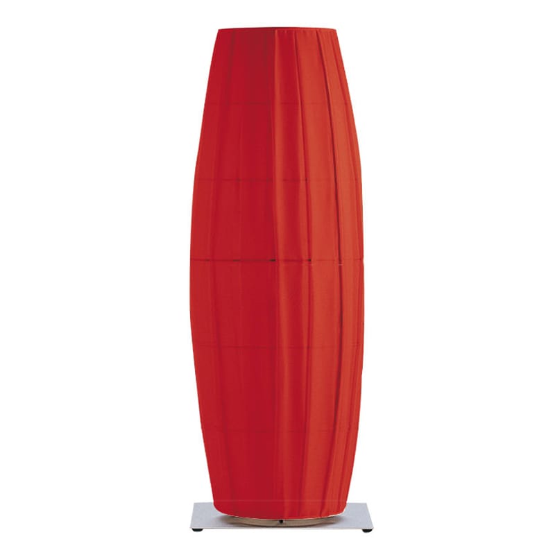 Luminaire - Lampes de table - Lampe de sol Colonne tissu rouge / H 66 cm - Dix Heures Dix - H 66 cm / Rouge - Acier brossé, Tissu polyester