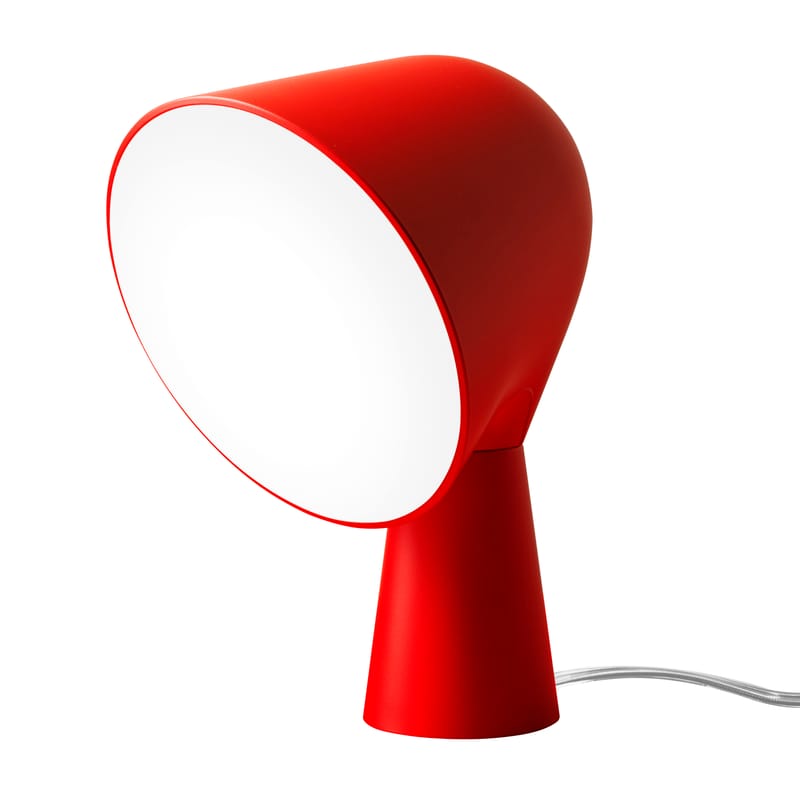 Décoration - Pour les enfants - Lampe de table Binic plastique rouge / Edition spéciale - Ionna Vautrin, 2010 - Foscarini - Rouge mat - ABS, Polycarbonate