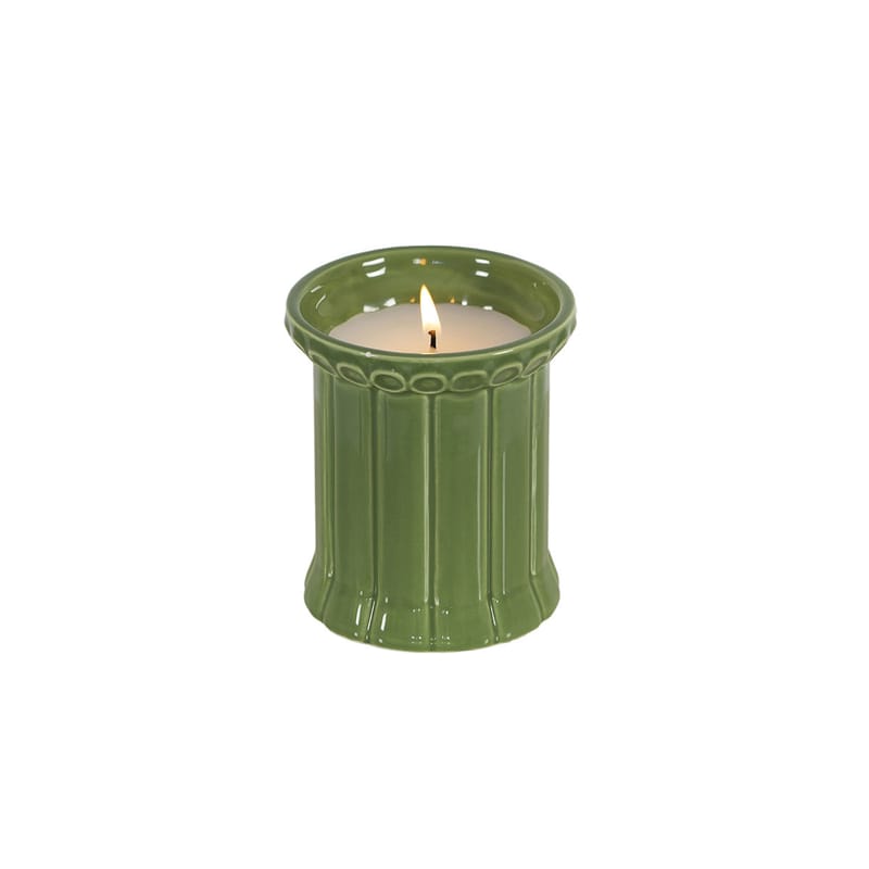 Decoration - Candles & Candle Holders - Carrousel Scented candle ceramic green / Glazed ceramic - Ø 9 x H 10 cm - Maison Sarah Lavoine - Thicket (Scent: Noble Foliage) - Glazed ceramic, Wax