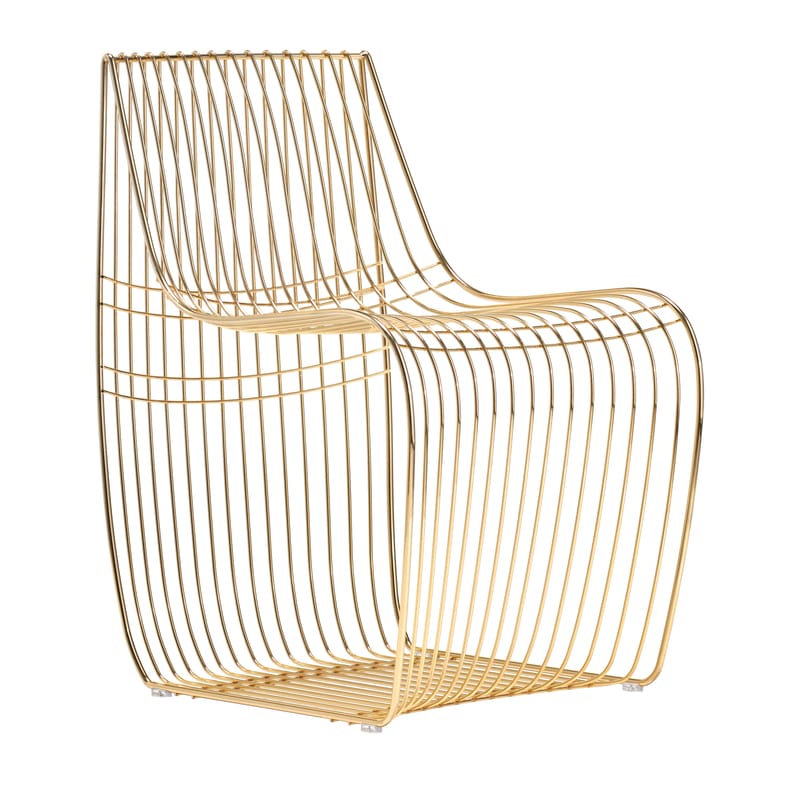 Möbel - Lounge Sessel - Sessel Sign Filo gold metall / Stahldraht - MDF Italia - Goldfarben verchromt - galvanisierter Stahl