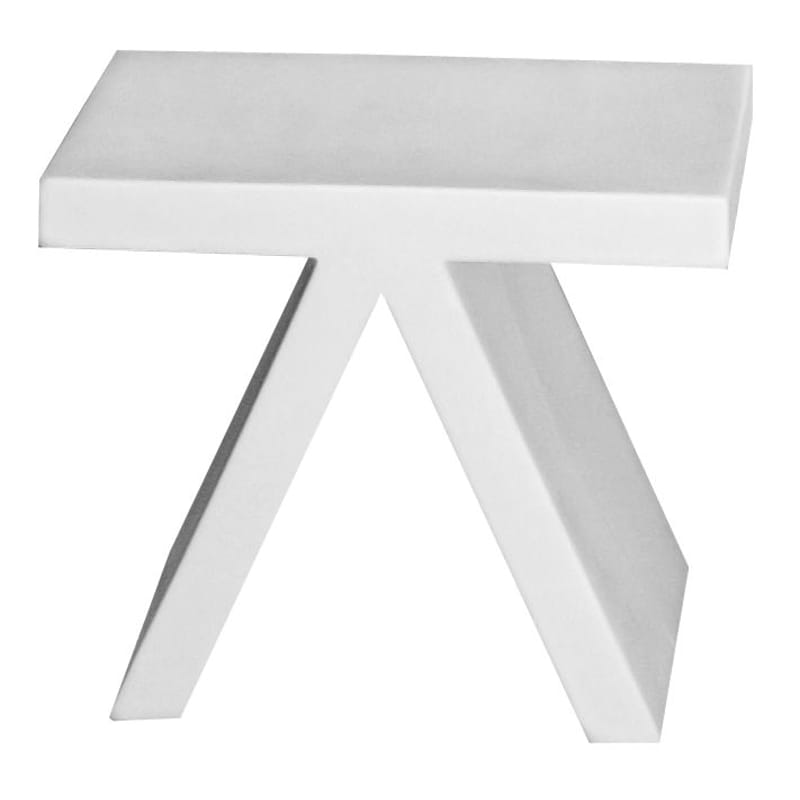 Eco Design - Produzione locale - Tavolino d\'appoggio Toy materiale plastico bianco - Slide - Bianco - polietilene riciclabile
