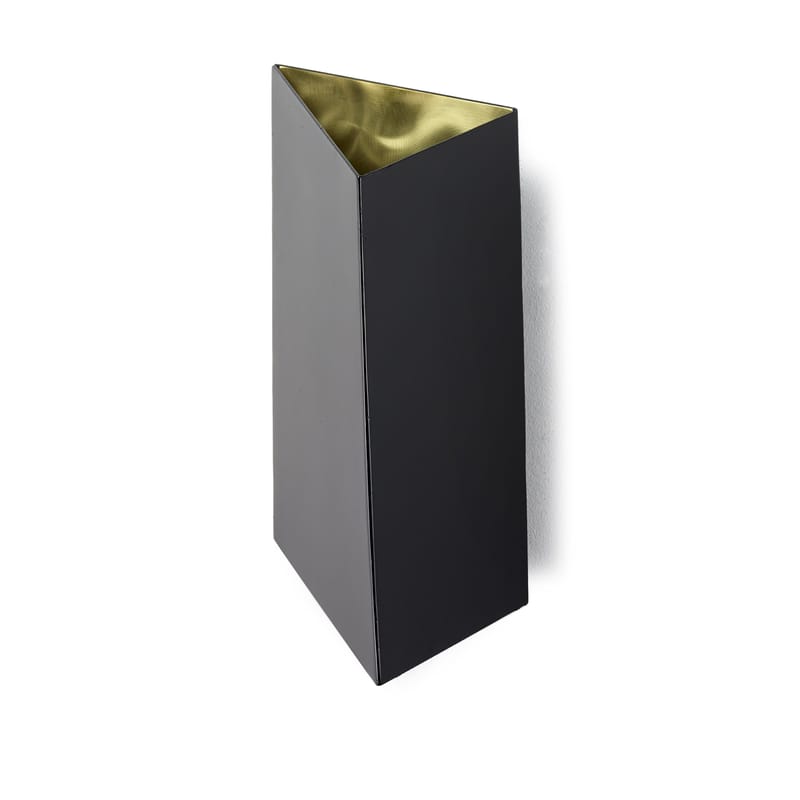 Lighting - Wall Lights - Essentials n°4 Wall light metal black gold / Metal - H 30 cm - Serax - Black / Brass interior - Painted metal