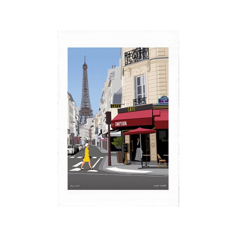 Décoration - Objets déco et cadres-photos - Affiche Paulo Mariotti - Paris papier multicolore / 38 x 56 cm - Image Republic - Paris - Papier Velin d\'Arches