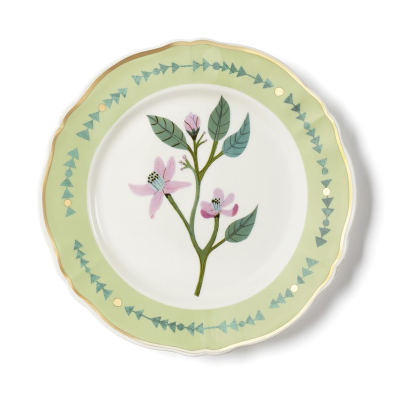 Table et cuisine - Assiettes - Assiette Botanica céramique vert / Ø 26,5 cm - Bitossi Home - Vert / Assiette plate - Porcelaine