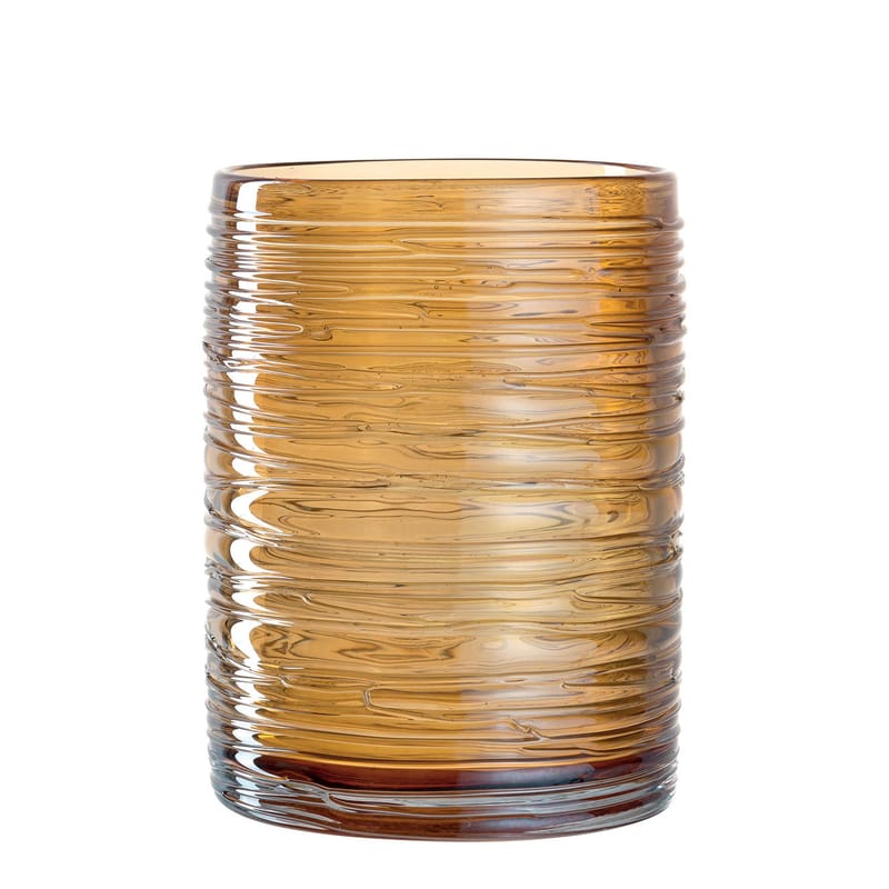 Decoration - Candles & Candle Holders - Luce Candle holder glass gold transparent / Large - H 16 cm - Leonardo - Transparent gold - Glass