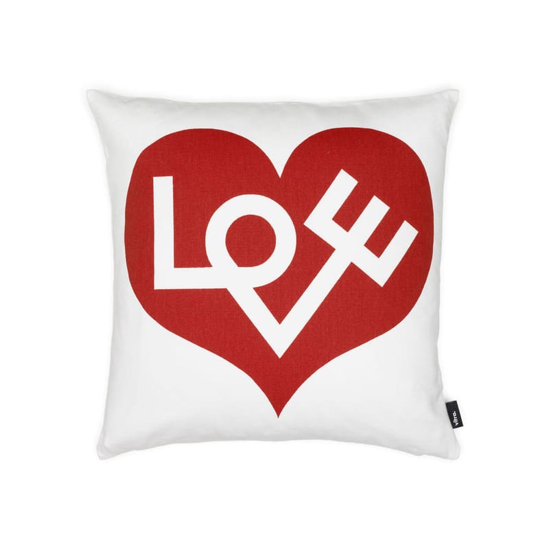 Décoration - Pour les enfants - Coussin Graphic Print Pillows - Love Heart (1961) tissu rouge / (1961) - 40 x 30 cm - Vitra - Love / Rouge -  Duvet, Coton, Plume