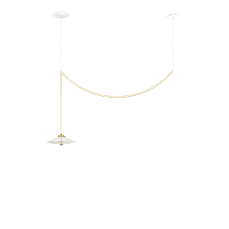 Luminaire - Suspensions - Suspension Ceiling Lamp n°5 métal blanc beige / H 56 x L 100 cm - valerie objects - Ivoire - Acier, Verre