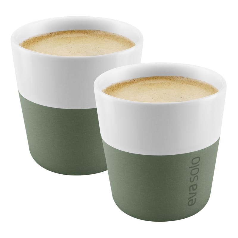 Table et cuisine - Tasses et mugs - Tasse à espresso  céramique vert / Set de 2 - 80 ml - Eva Solo - Vert cactus - Porcelaine, Silicone