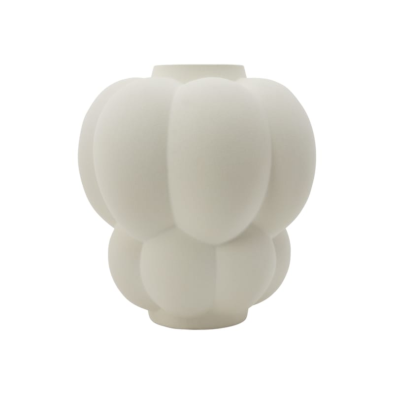 Décoration - Vases - Vase Uva céramique blanc / Ø 32 x H 35 cm - AYTM - H 35 cm / Crème - Grès