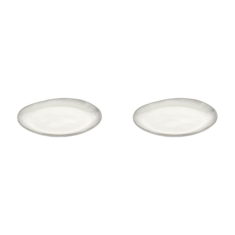 Table et cuisine - Assiettes - Assiette à dessert La Mère céramique blanc / Ø 18 cm - Set de 2 - Serax - Blanc cassé - Grès