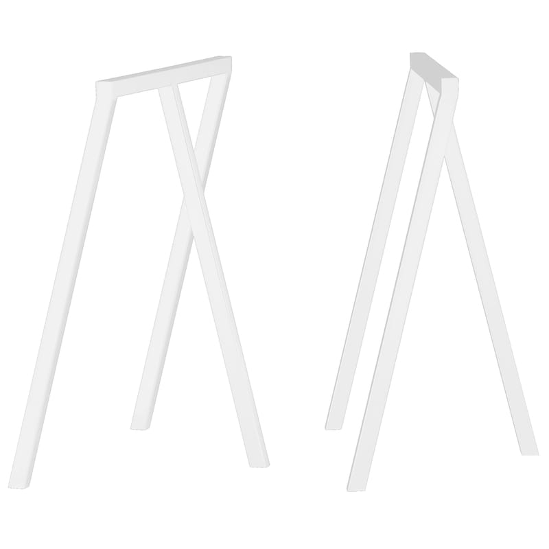 Möbel - Büromöbel - Bock-Paar Loop metall weiß - Hay - Weiß - lackierter Stahl
