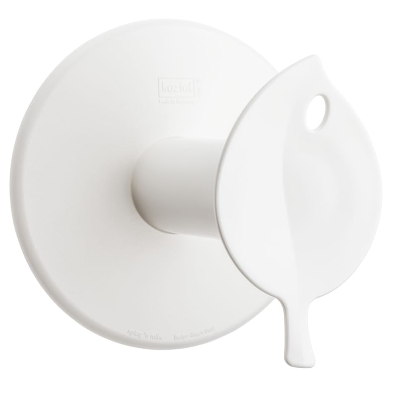 Accessoires - Accessoires salle de bains - Dérouleur de papier toilette Sense plastique blanc / à ventouse - Koziol - Blanc opaque - Plastique