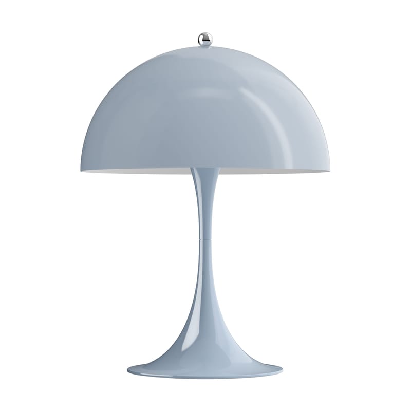 Luminaire - Lampes de table - Lampe de table Panthella 250 plastique bleu / LED - Ø 25 x H 33,5 cm / Verner Panton, 1971 - Louis Poulsen - Bleu pâle (acrylique) - Acrylique, Fonte d\'aluminium