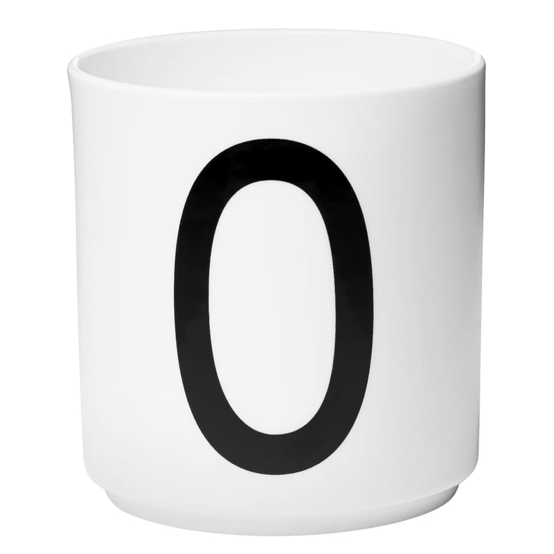 Tableware - Coffee Mugs & Tea Cups - A-Z Mug ceramic white Porcelain - O - Design Letters - White / O - China
