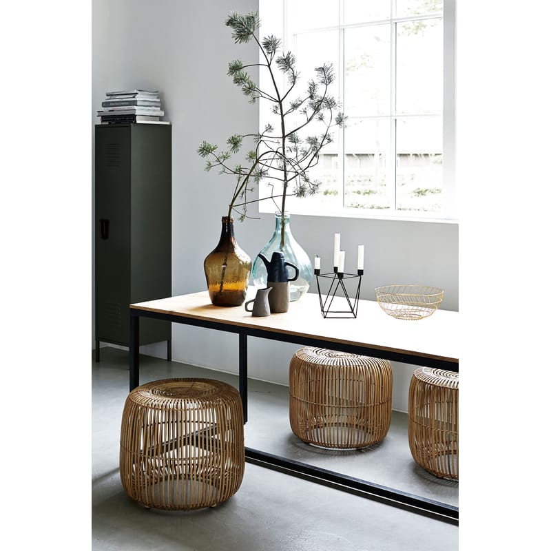 Rattan sales floor pouf
