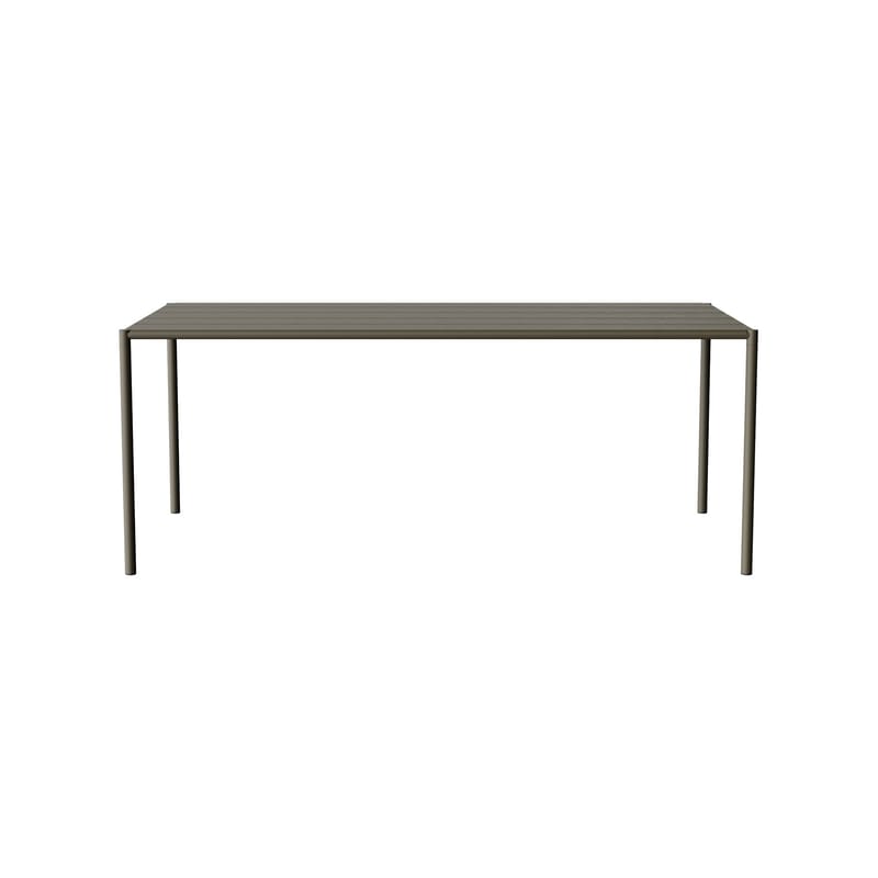 Jardin - Tables de jardin - Table rectangulaire Sine métal vert / 189 x 94,5 cm - NINE - Vert foncé - Acier inoxydable