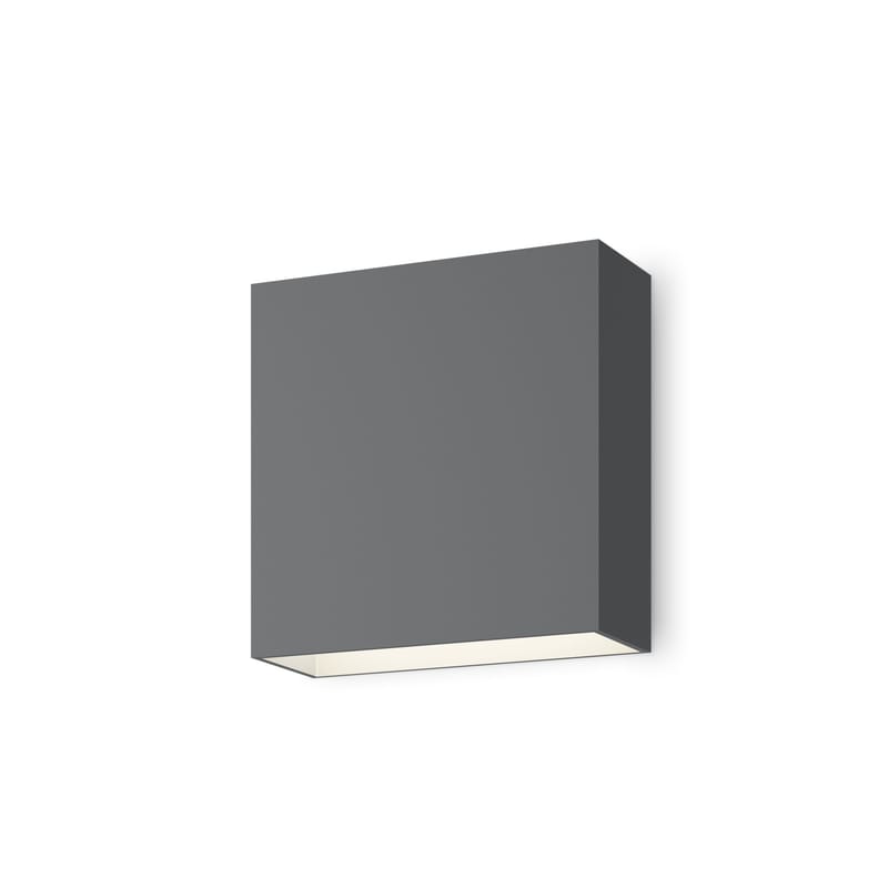 Luminaire - Appliques - Applique Structural LED métal gris argent / 16 x 16 cm - Vibia - Gris - Aluminium laqué