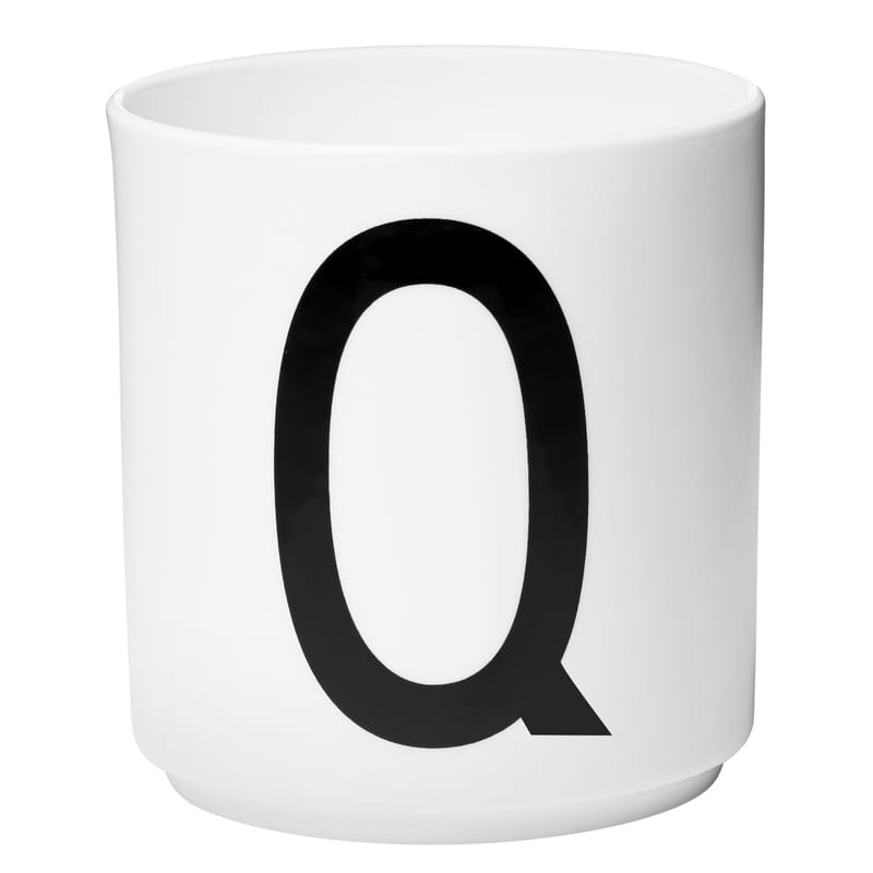 Table et cuisine - Tasses et mugs - Mug A-Z céramique blanc / Porcelaine - Lettre Q - Design Letters - Blanc / Lettre Q - Porcelaine de Chine