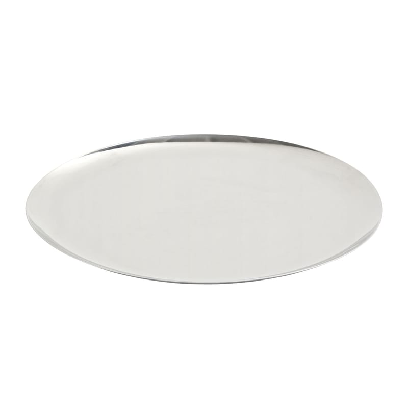 Table et cuisine - Plateaux et plats de service - Plateau Tray XL argent métal / Ø 35 cm - Hay - Argent - Acier