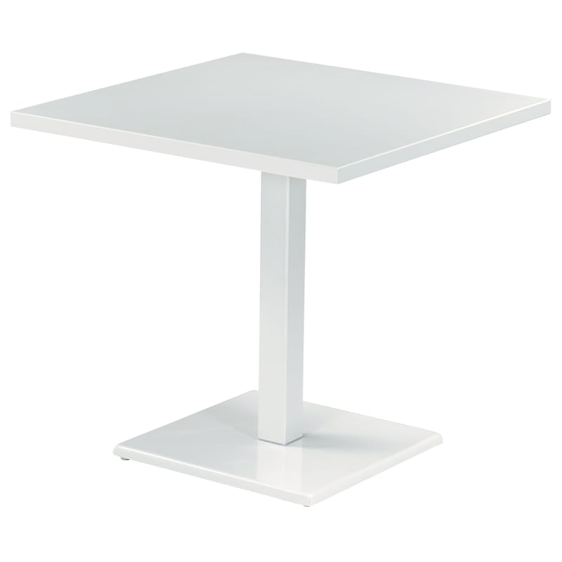 Outdoor - Gartentische - quadratischer Tisch Round metall weiß 80 x 80 cm - Emu - Weiß - Stahl