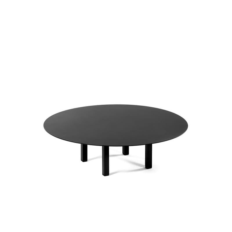 Mobilier - Tables basses - Table basse 01 Small métal noir / Ø 68 x H 20 cm - Serax - Ø 68 x H 20 cm - Acier laqué