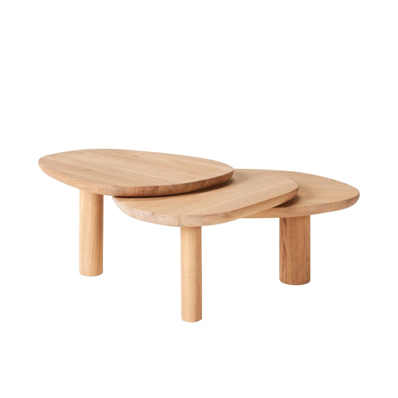 Mobilier - Tables basses - Table basse Latch bois naturel / 100 x 80 cm - Chêne - Bolia - Chêne naturel - Chêne massif huilé