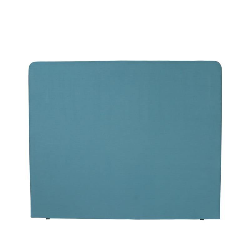 Mobilier - Lits - Tête de lit Double jeu tissu bois bleu noir / 180 x 116 cm - Maison Sarah Lavoine - Bleu Sarah / Radis noir - Bois, Coton