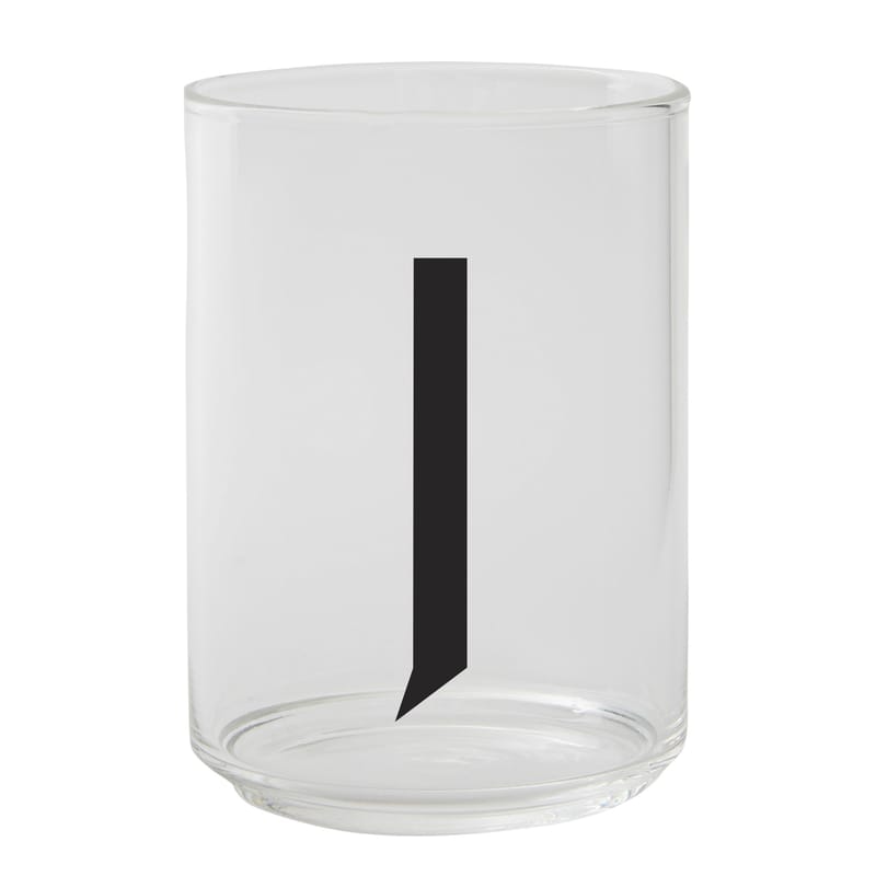Table et cuisine - Verres  - Verre A-Z verre transparent / Verre borosilicaté - Lettre J - Design Letters - Transparent / Lettre J - Verre borosilicaté