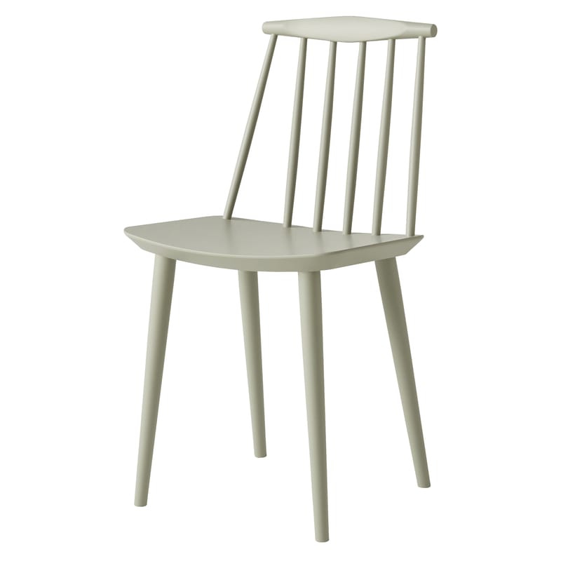 Mobilier - Chaises, fauteuils de salle à manger - Chaise J77 bois vert / Réédition années 60 - Hay - Vert sauge - Hêtre massif, Placage de hêtre