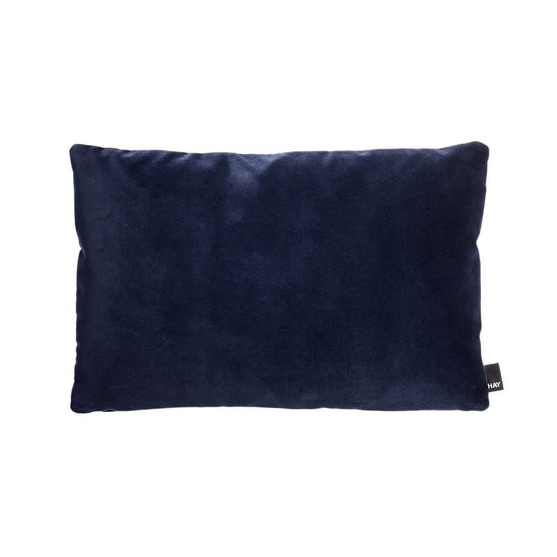 Décoration - Coussins - Coussin Eclectic tissu bleu / 45 x 30 cm - Hay - Bleu marine -  Plumes, Laine, Velours