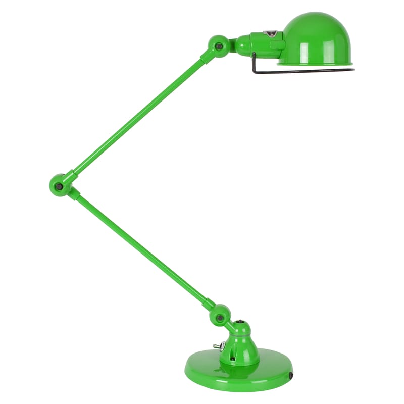 Décoration - Pour les enfants - Lampe de table Signal métal vert / 2 bras - H max 60 cm - Jieldé - Vert pomme brillant - Acier inoxydable