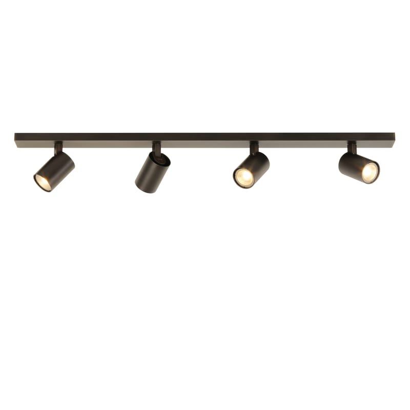 Luminaire - Plafonniers - Plafonnier spot orientable Ascoli Four Bar métal / 4 spots orientables - L 90 cm - Astro Lighting - Bronze - Aluminium
