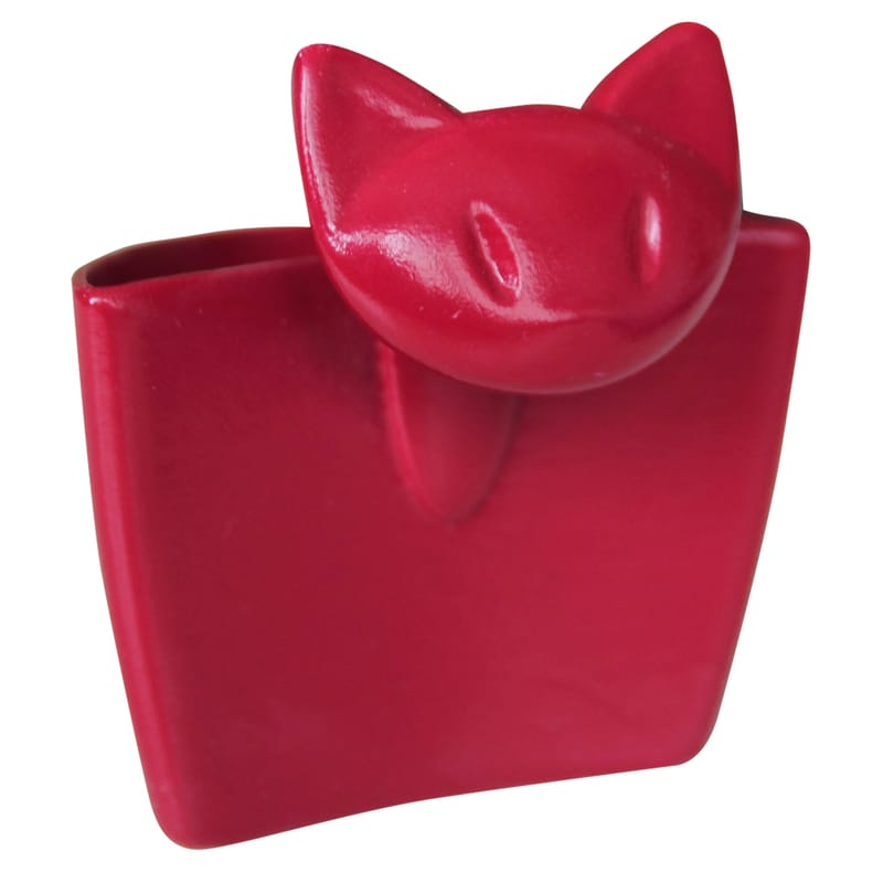 Table et cuisine - Thé et café - Porte-sachet de thé Mimmi plastique rouge / Mini pochette à suspendre - Koziol - Rouge framboise - Plastique SAN