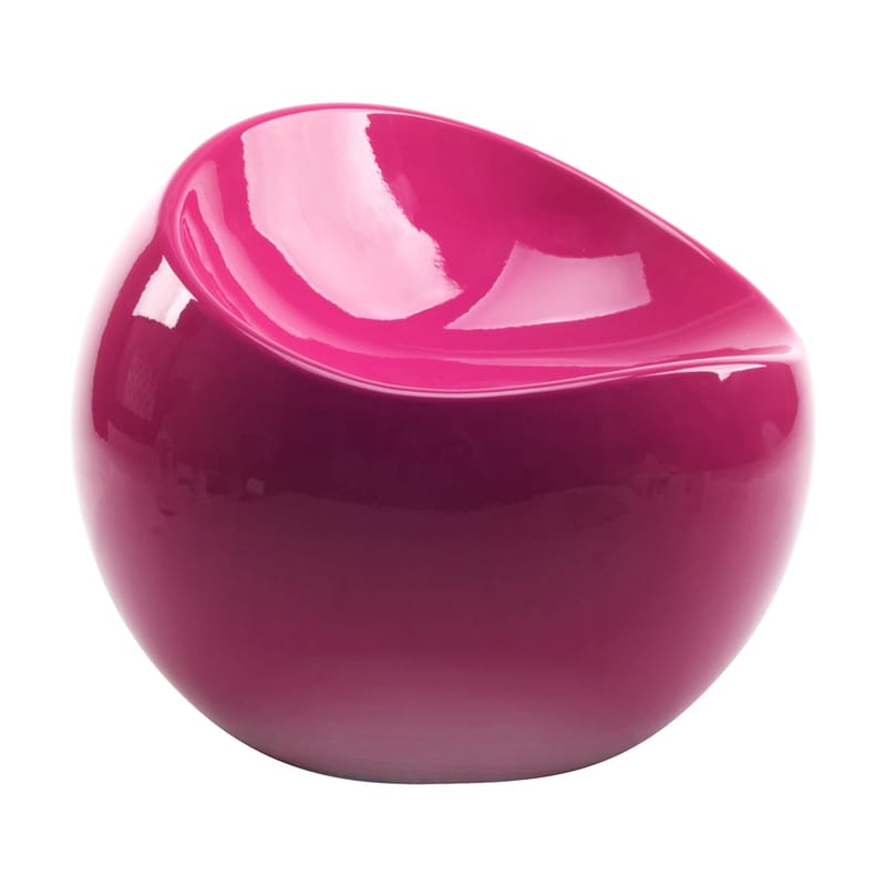 Furniture - Kids Furniture - Baby ball chair Children pouf plastic material pink / Exclusivity - XL Boom - Fuchsia - Recycled lacquered ABS