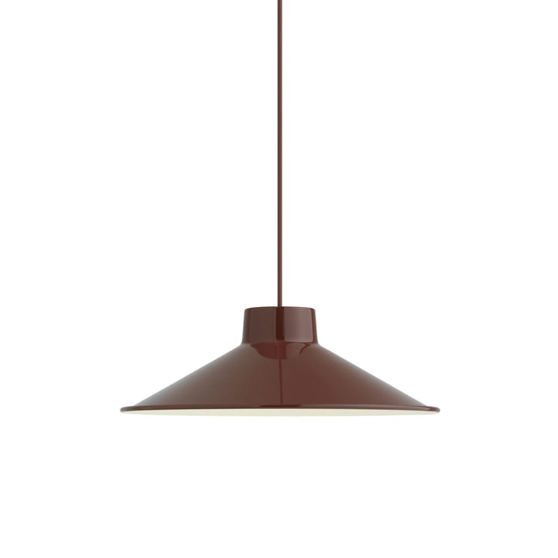 Luminaire - Suspensions - Suspension Top métal rouge / Ø 36 x H 12 cm - Muuto - Rouge profond - Acier