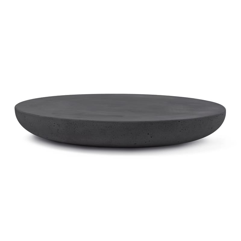 Mobilier - Tables basses - Table basse Olo pierre gris / Ø 100 x H 15 cm - Béton ciré - Mogg - Anthracite (béton ciré) - Béton ciré