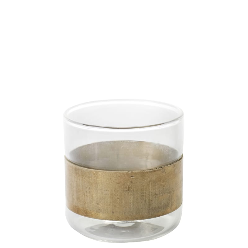 Table et cuisine - Verres  - Verre Chemistry métal verre or transparent / Cuivre - Ø 7 cm - Serax - Doré / Transparent - Cuivre, Verre soufflé