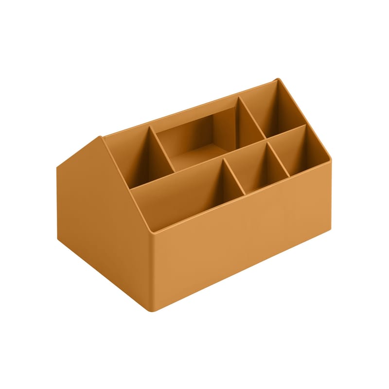Décoration - Pour les enfants - Boîte Sketch plastique orange marron / 26 x 17,5 cm - Plastique recyclé - Muuto - Caramel - ABS