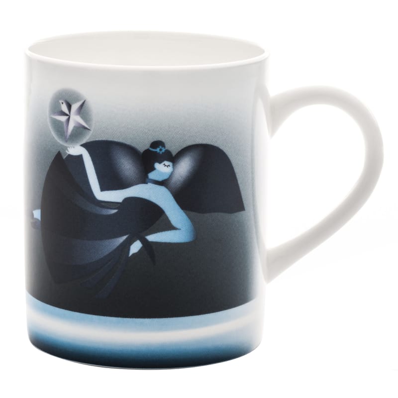 Table et cuisine - Tasses et mugs - Mug Blue christmas céramique bleu - Alessi - Danseuse - Porcelaine