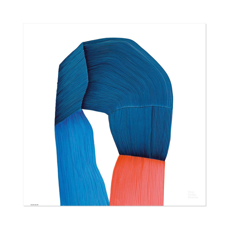 Décoration - Stickers, papiers peints & posters - Affiche Ronan Bouroullec - Drawing 2018 papier bleu / 67,5 x 67,5 cm - Vitra - Bicolore - Papier