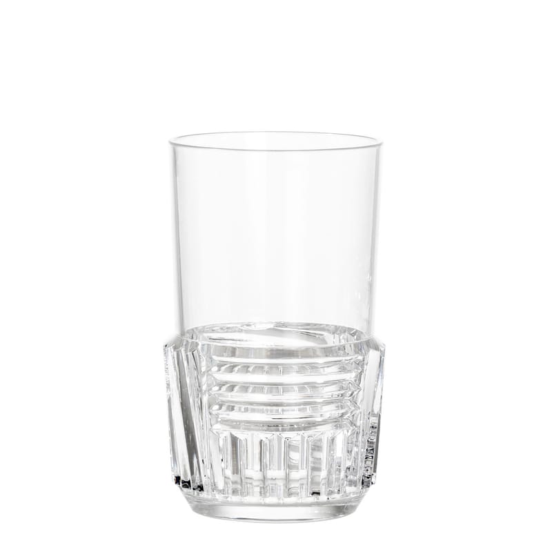 Tavola - Bicchieri  - Bicchiere Trama Large materiale plastico trasparente / H 15 cm - Kartell - Cristallo - Tecnopolimero