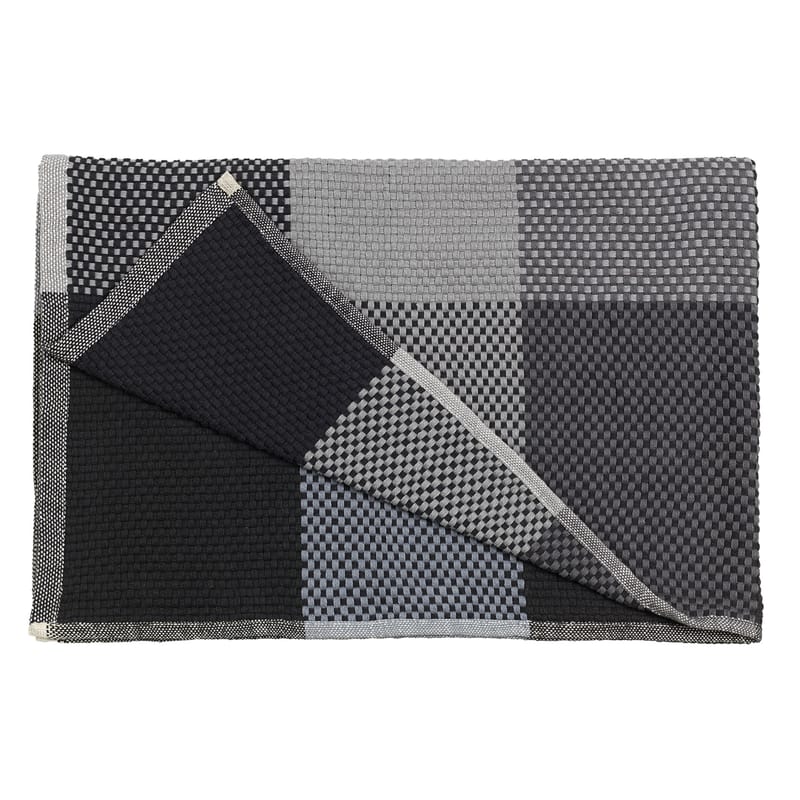 Décoration - Textile - Plaid Loom tissu noir / 130 x 180 cm - Muuto - Noir - Coton