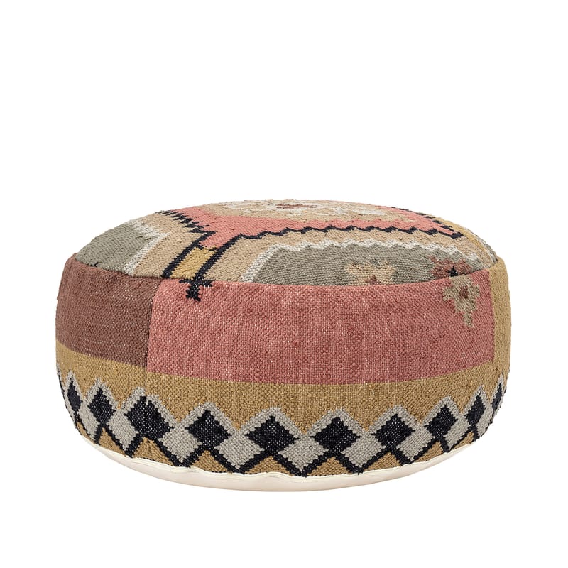 Furniture - Poufs & Floor Cushions - Dahlia Pouf textile multicoloured / Cotton - Bloomingville - Multicoloured - Cotton, Polyester