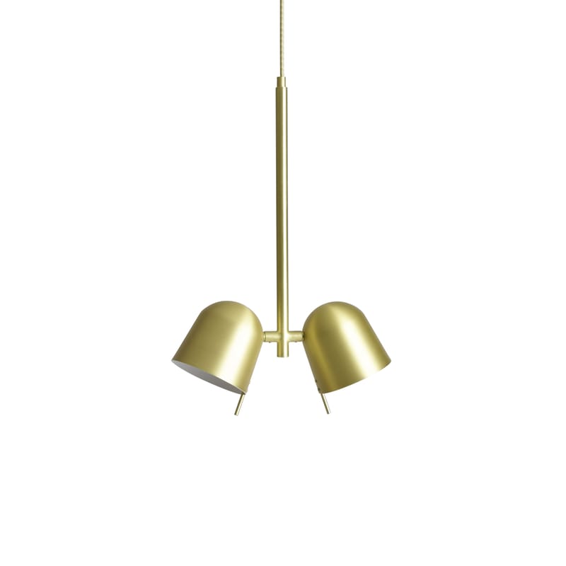 Illuminazione - Lampadari - Sospensione HO oro metallo / L 34,5 cm - Orientabile - ENOstudio - Ottone - Acciaio