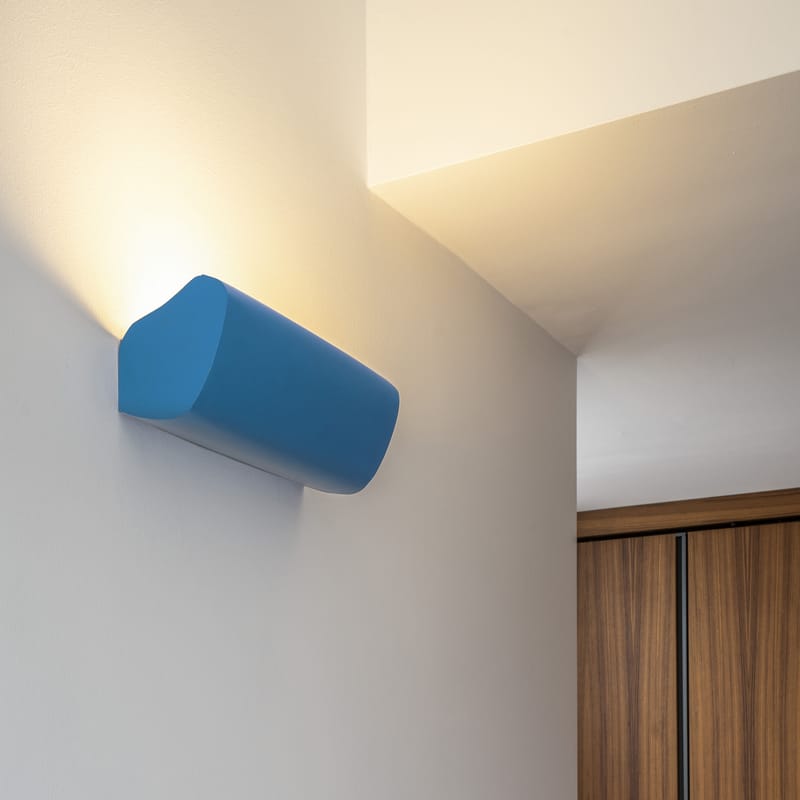Blue shop light wall